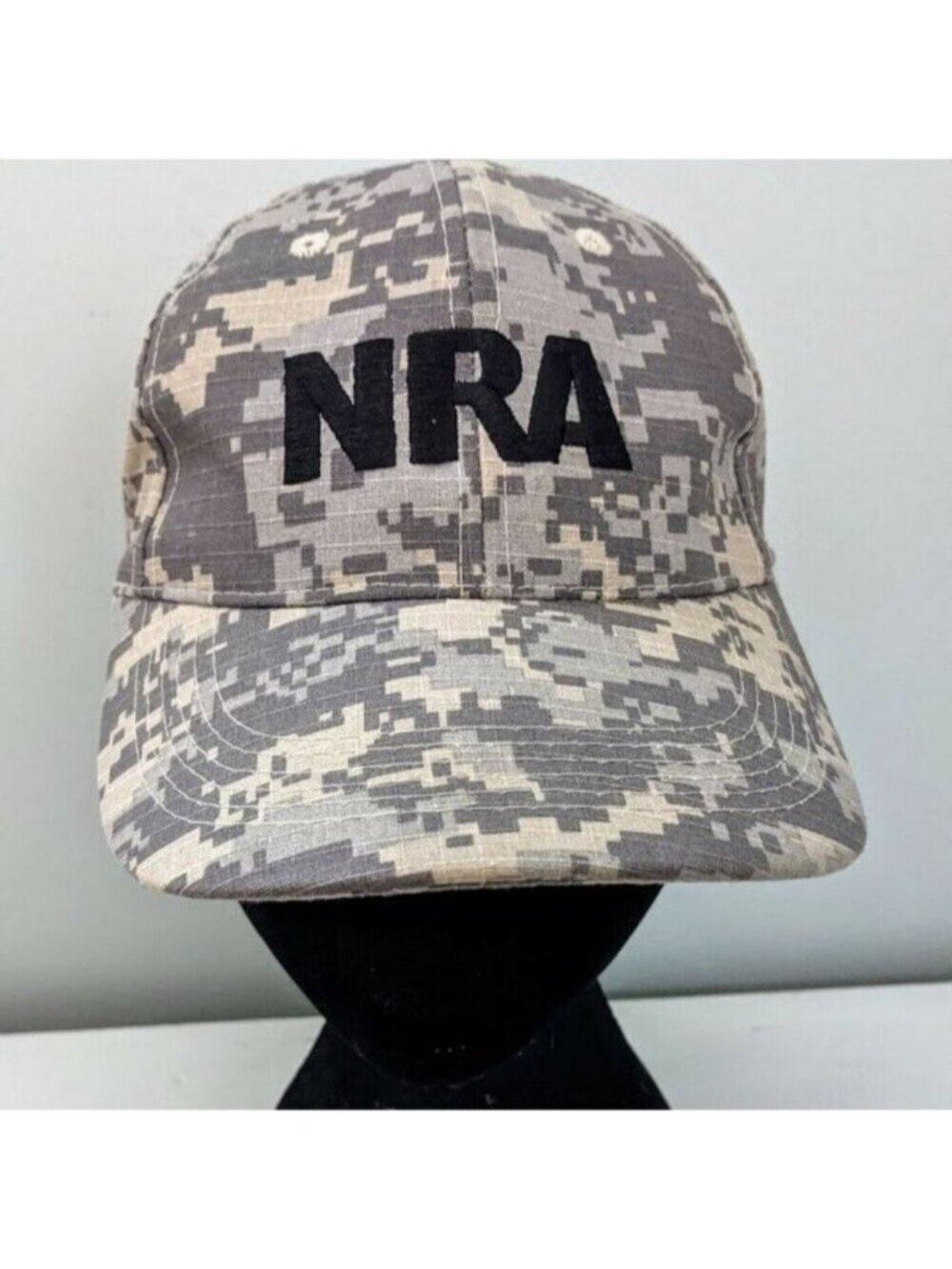 NRA EST 1871 - National Rifle Assoc Embroidered Camo Ball Cap + Adjustable Strap